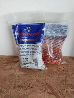 TWO WINCHESTER 9MM COMPONENTS -SMOKELESS POWDER AND CASE LUBE