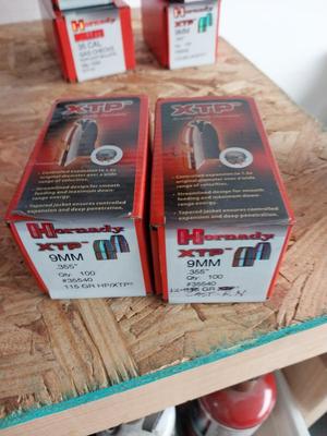 TWO BOXES HORNADY XTP 9MM