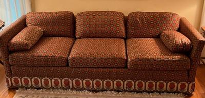 L714 Vintage Mid Century Henredon Three Cushion Sofa