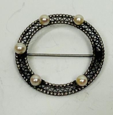 Sale Photo Thumbnail #271: Approx. 1.5" across, missing 1 pearl.