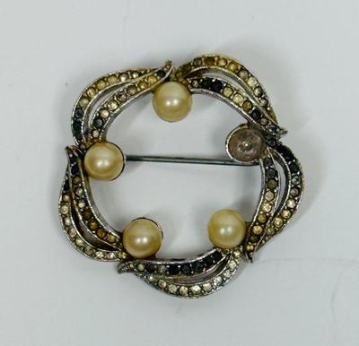 Sale Photo Thumbnail #72: Approx. 1.5" across, missing one pearl.
