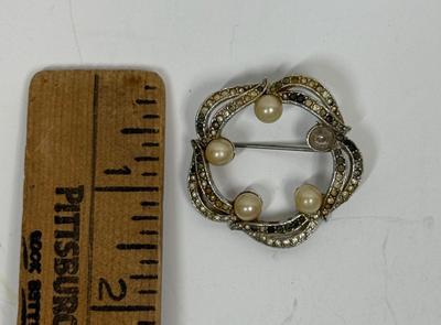 Sale Photo Thumbnail #73: Approx. 1.5" across, missing one pearl.