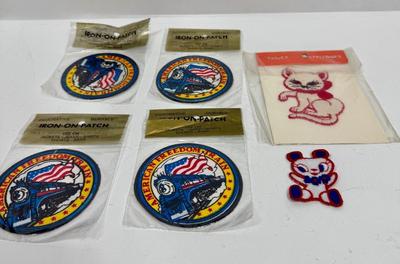 Sale Photo Thumbnail #46: 4 patches "American Freedom Train", 1 Cat and 1 Teddy Bear.