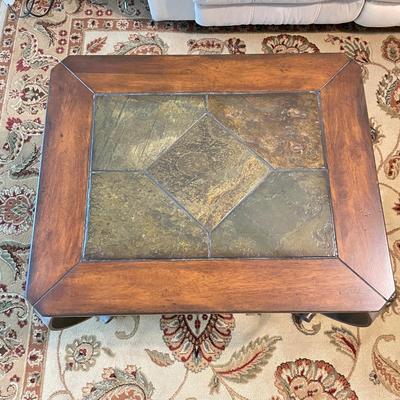 Wood and Metal End Table