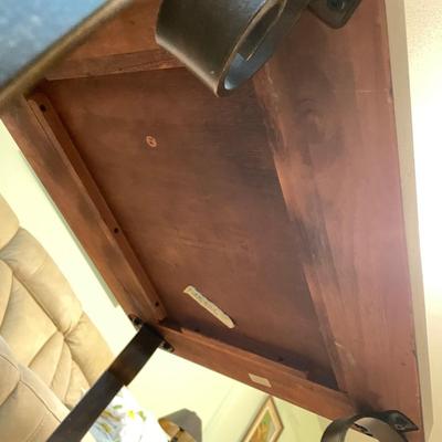 Wood and Metal End Table