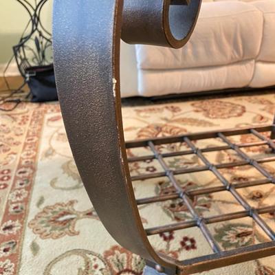 Wood and Metal End Table
