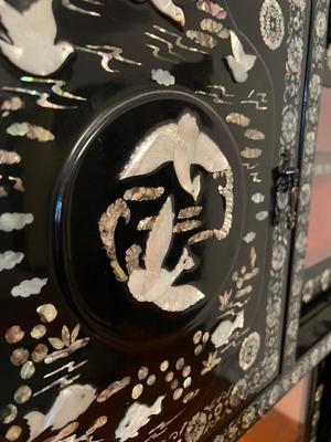 1970s Korean Cabinet has damaged and measurements pictured