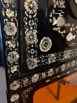 1970s Korean Cabinet has damaged and measurements pictured