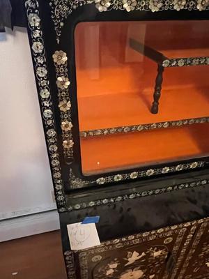 1970s Korean Cabinet has damaged and measurements pictured