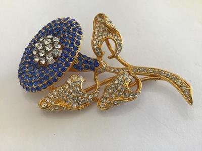 Camrose and Kris’s Jaqueline Kennedy JBK Blue sapphire Crystal Rhinestone Brooch