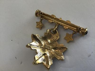 Landau Maltese Cross Bar Star Brooch