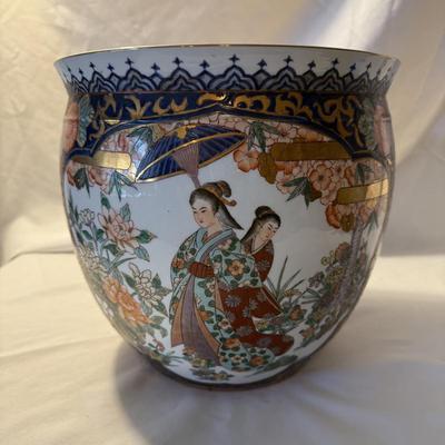 Stunning Chinese Fishbowl Planter with Stand (LR-BM)