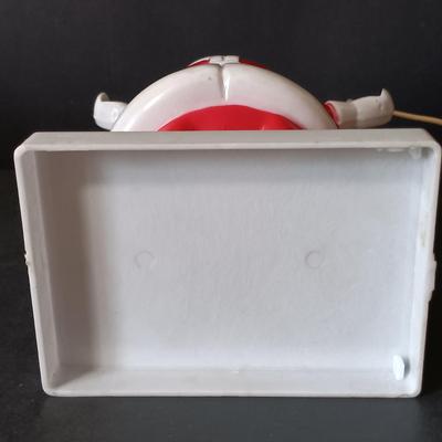 LOT 183: Vintage Jewelbrite Diorama Ornaments, Plastic Light-Up Santa & More