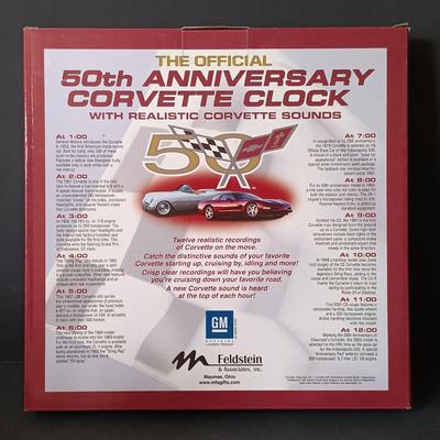 LOT 184: North American Ceramics Corvette Cookie Jar with 50th Anniversary Corvette Wall Clock