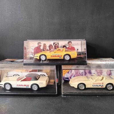 LOT 185: Set of (3) Carlisle Promotional 1:25 Scale Corvettes
