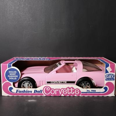 LOT 212: Gay Toys Inc. Pink and Red Fashion Doll Corvettes with Jeff Gordon 1:24 Scale Friction Powered Toy Car