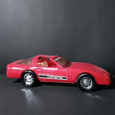 LOT 212: Gay Toys Inc. Pink and Red Fashion Doll Corvettes with Jeff Gordon 1:24 Scale Friction Powered Toy Car