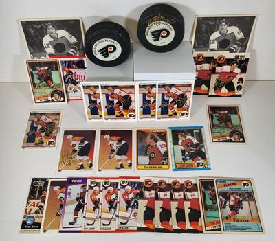 LOT 90: Many Autographed Memorabilia Items of Philadelphia Flyers Player Tim Kerr
