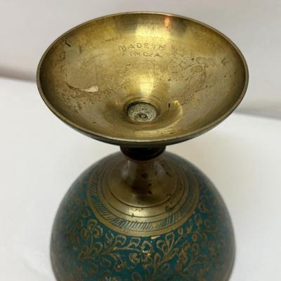 Collection of Ornate Brass Indian Decor Items (O-HS)