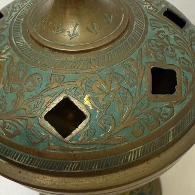 Collection of Ornate Brass Indian Decor Items (O-HS)