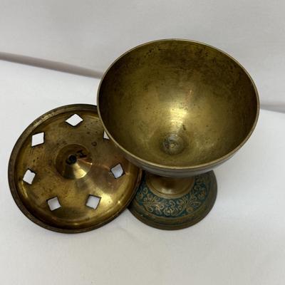 Collection of Ornate Brass Indian Decor Items (O-HS)