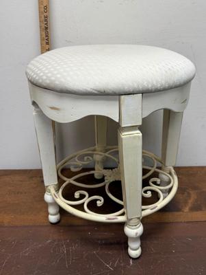 Sale Photo Thumbnail #490: In fair condition, there are a few light stains on upholstered seat and the legs are a little rickety.