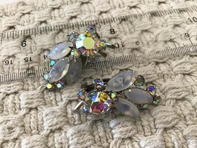 Large Vintage Clip on Earrings