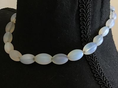 Unique Antique Elongated Opalescent Necklace