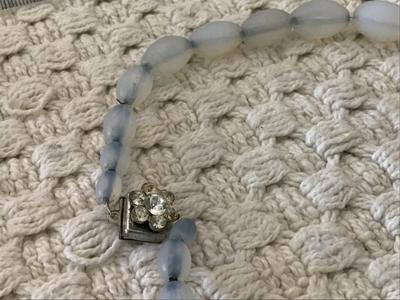 Unique Antique Elongated Opalescent Necklace