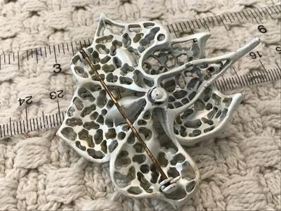 White Rhinestone Vintage Brooch
