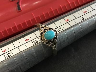 925 Vintage Silver Turquoise Ring