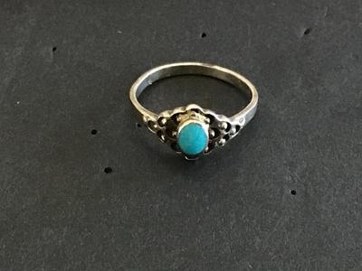 925 Vintage Silver Turquoise Ring