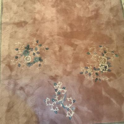 L720 Vintage Pink & Floral Area Rug 9'6" x 6'