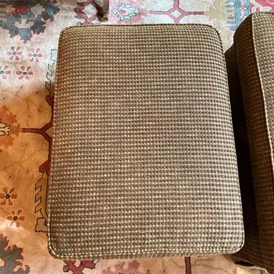 L721 Soverign Upholstery Dark Olive By Hickory Chair Co. With Ottoman