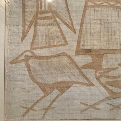 L731 Vintage 20th Century Senufo Korltago African Clay Tapestry