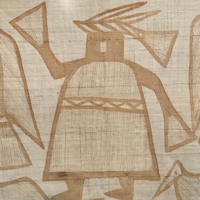 L731 Vintage 20th Century Senufo Korltago African Clay Tapestry