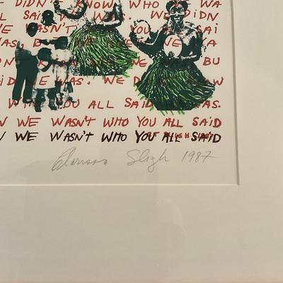 D735 "We Don't Know Who He Was" Signed Artists Proof 1987 by Clarissa Sligh