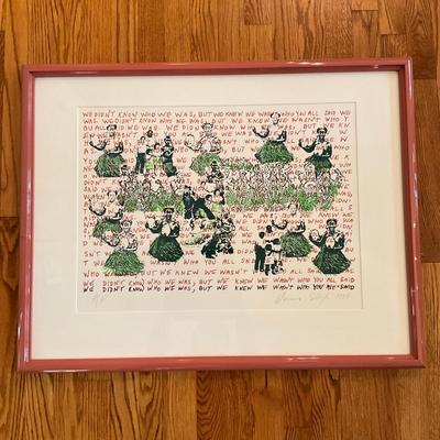 D735 "We Don't Know Who He Was" Signed Artists Proof 1987 by Clarissa Sligh