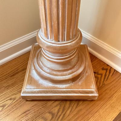 D736 Terra Cotta Column Pedestal With Matching Pot