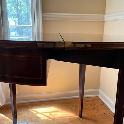 D737 Kindel Grand Rapids Flip-Top Demi-lune Table