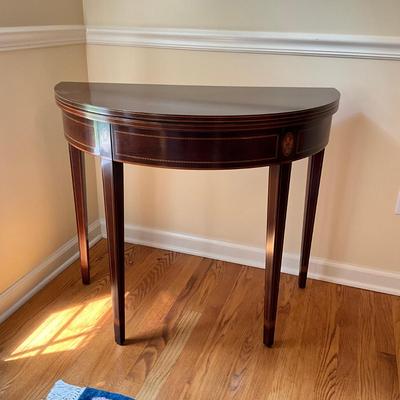 D737 Kindel Grand Rapids Flip-Top Demi-lune Table