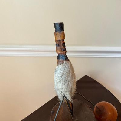 D738 Vintage Folk Art Primative Kinetic Balancing Man Sculpture