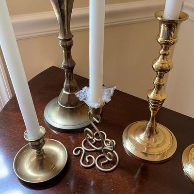 D740 Lot of Brass Candlestick Holders