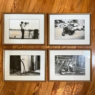 D745 Set of Four Vintage Black & White Framed Photographs