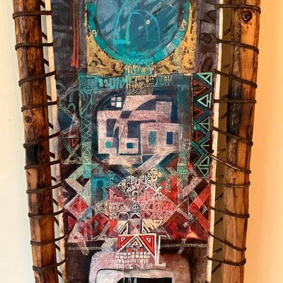 D751 1981 Wosene Worke Kosrof "Eclipse" Mixed Media On Skin 1981