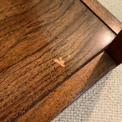B756 Mid Century Glass Top Sofa Side Table