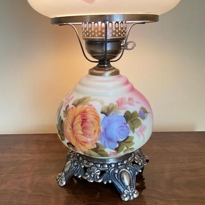 B761 Vintage Hurricane "Gone With The Wind" Table Lamp