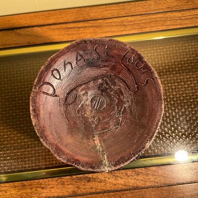 B767 St. Louis Hand-Carved Wooden Vase