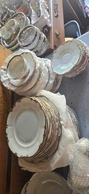 Silver and white set