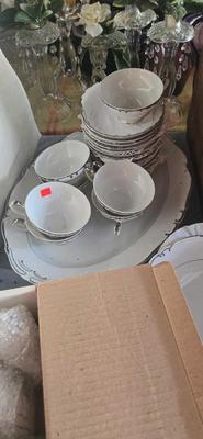 Silver and white set